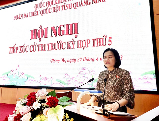 Đoàn Đại biểu Quốc hội tỉnh tiếp xúc cử tri trước kỳ họp thứ 5 tại thành phố Uông Bí