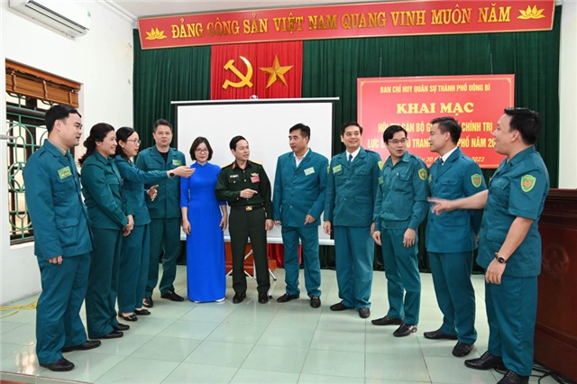 Hội thi cán bộ giảng dạy chính trị LLVT tỉnh năm 2023 - Sôi nổi, chất lượng từ cấp cơ sở