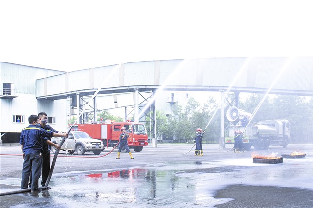 Công ty kho vận Đá Bạc – Vinacomin: Thực tập phương án chữa cháy và cứu nạn, cứu hộ năm 2023