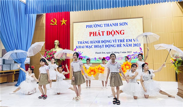 Phường Thanh Sơn: Phát động Tháng hành động vì trẻ em và các hoạt động quản lý, giáo dục thanh thiếu nhi, học sinh hè năm 2023