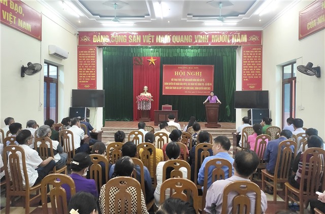 Phường Bắc Sơn đối thoại trực tiếp giữa người đứng đầu cấp uỷ chính quyền với nhân dân; MTTQ, các đoàn thể chính trị - xã hội và nhân dân tham gia góp ý xây dựng Đảng và chính quyền năm 2023