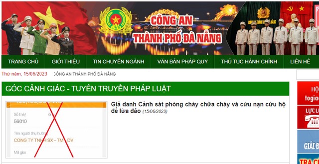 Giả danh cảnh sát phòng cháy, chữa cháy để lừa đảo