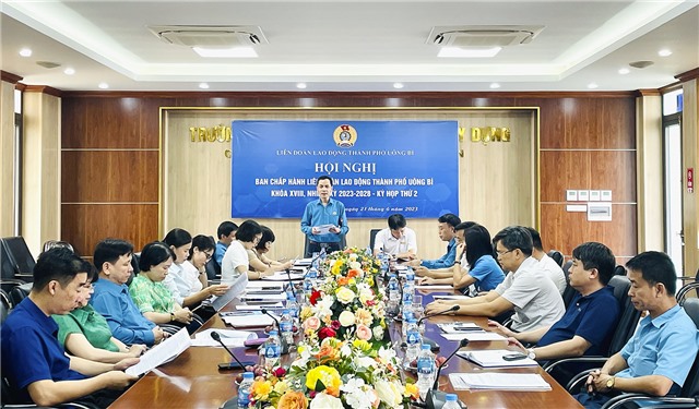Kỳ họp thứ 2, Ban chấp hành Liên đoàn lao động thành phố Uông Bí khóa XVIII, nhiệm kỳ 2023-2028