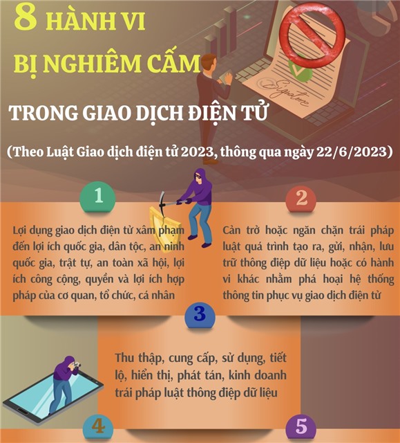 8 hành vi bị nghiêm cấm trong giao dịch điện tử