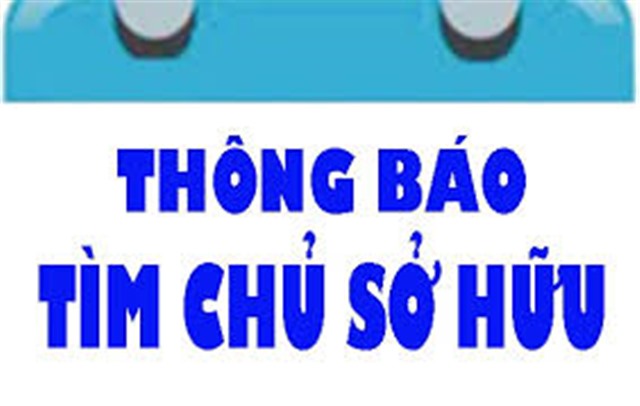 Thông báo truy tìm chủ sở hữu, người quản lý hoặc người sử dụng hợp pháp (2)