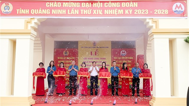 Công ty Công nghiệp hoá chất mỏ Việt Bắc - MICCO: Gắn biển công trình chào mừng Đại hội lần thứ XIV công đoàn Tỉnh Quảng Ninh nhiệm kỳ 2023 – 2028