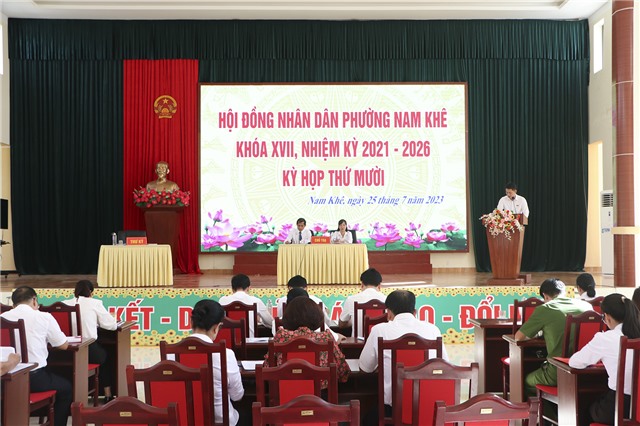 Kỳ họp thứ 10 HĐND phường Nam Khê khoá XVII, nhiệm kỳ 2021-2026