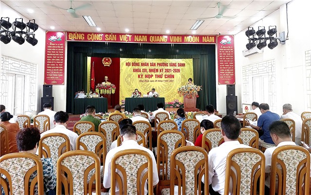 HĐND phường Vàng Danh khóa XVI họp kỳ thứ 9 - kỳ họp thường lệ giữa năm 2023