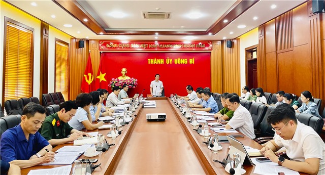 Đoàn kiểm tra Ban Dân vận Tỉnh uỷ làm việc với Thành uỷ Uông Bí