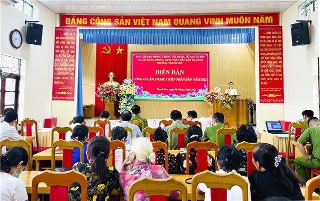 Phường Thanh Sơn: Diễn đàn Công an lắng nghe ý kiến Nhân dân năm 2023
