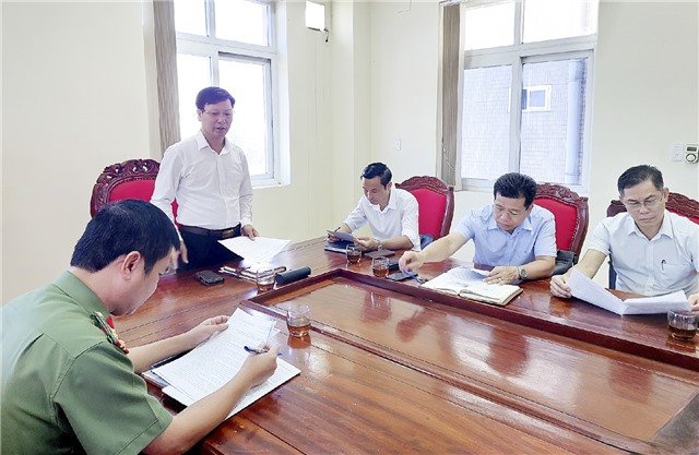 Đoàn giám sát HĐND thành phố làm việc tại Công an thành phố về việc chấp hành các quy định trong quản lý và sử dụng tài sản tại một số cơ quan, đơn vị trên địa bàn thành phố, giai đoạn 2020-2022 