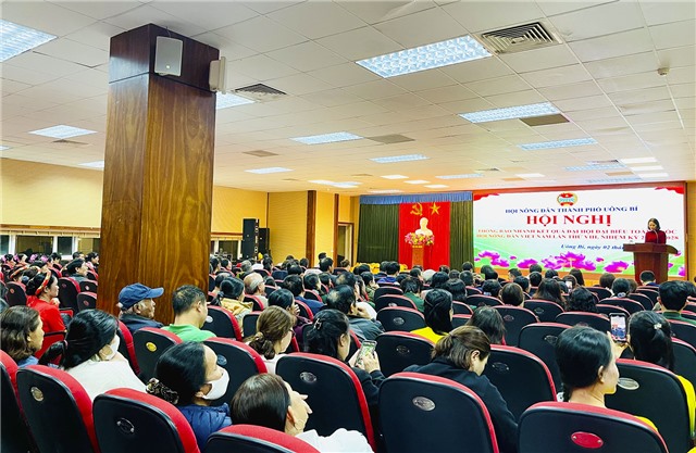 Hội Nông dân thành phố thông báo nhanh kết quả Đại hội Đại biểu toàn quốc Hội Nông dân Việt Nam lần thứ VIII, nhiệm kỳ 2023-2028 và văn nghệ chào mừng thành công Đại hội