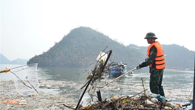 Nguy cơ cháy thảm thực vật trên các núi đá vôi ở Vịnh Hạ Long sau bão số 3