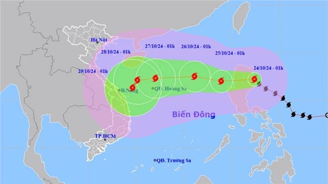 Bão Trà Mi gây biển động rất mạnh, sóng cao 5-7m