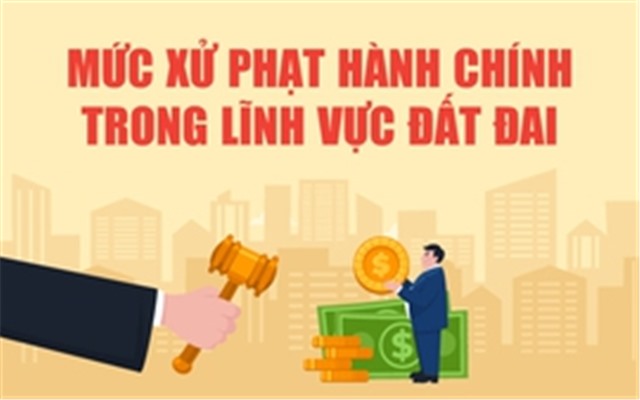 Infographics: Các mức xử phạt vi phạm hành chính trong lĩnh vực đất đai