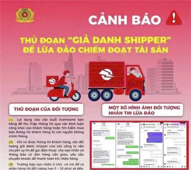 Cảnh báo thủ đoạn "giả danh shipper" để lừa đảo chiếm đoạt tài sản