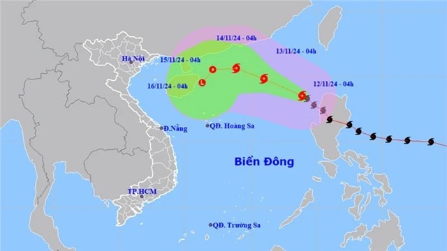 Bão Toraji vào Biển Đông trở thành cơn bão số 8