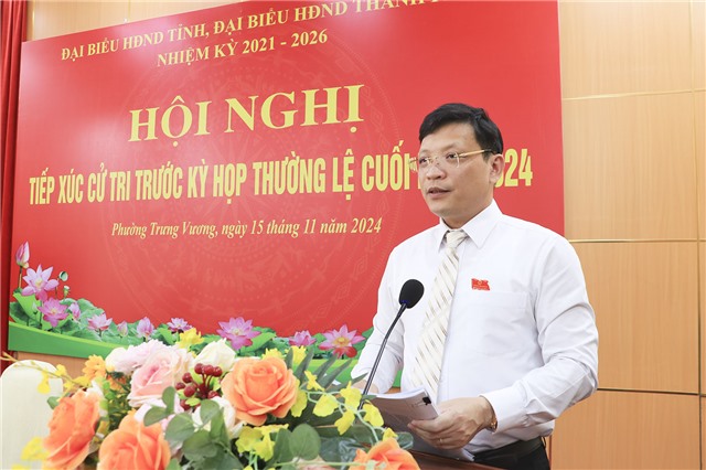 Đại biểu HĐND tỉnh, thành phố tiếp xúc cử tri phường Trưng Vương