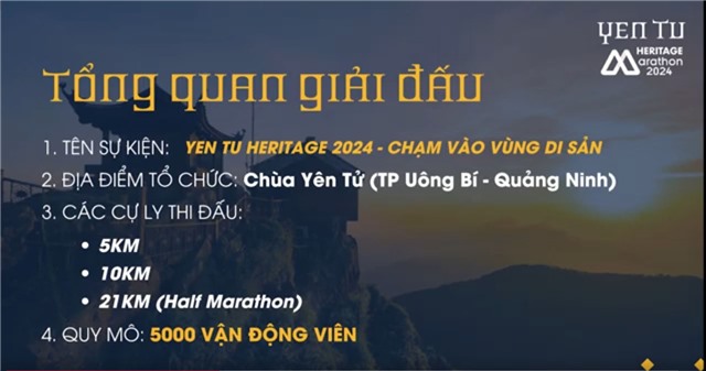 Giải chạy “YEN TU Heritage 2024 - Chạm vào vùng di sản”