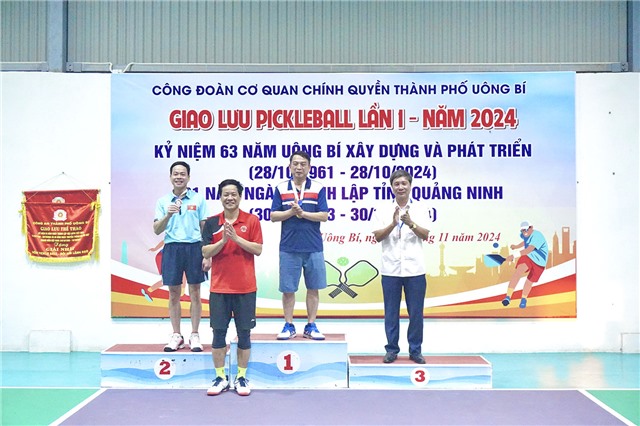 Bế mạc và trao giải giao lưu thể thao Pickleball Công đoàn cơ quan chính quyền thành phố Uông Bí  mở rộng lần thứ nhất năm 2024