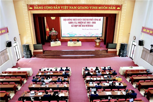 Bế mạc Kỳ họp thứ 22, Hội đồng nhân dân thành phố Uông Bí khoá XX, nhiệm kỳ 2021-2026