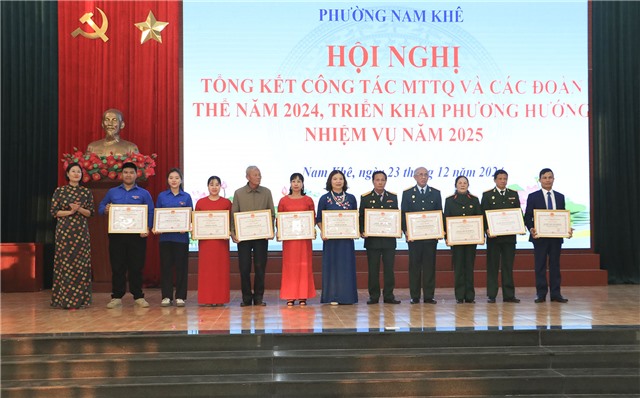 MTTQ và các đoàn thể phường Nam Khê tổng kết hoạt động năm 2024