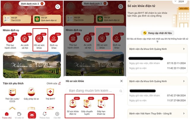 Tiện ích Sổ sức khỏe điện tử trên VNeID