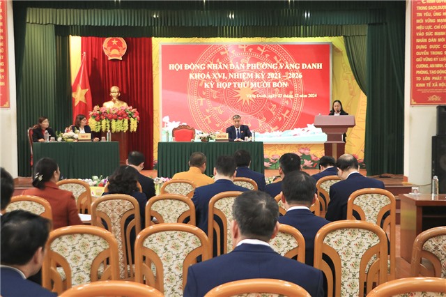 Kỳ họp thứ 14, HĐND phường Vàng Danh khoá XVI, nhiệm kỳ 2021-2026