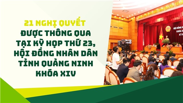 21 nghị quyết được thông qua tại kỳ họp thứ 23, Hội đồng nhân dân tỉnh Quảng Ninh khóa XIV