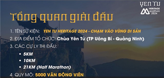 Giải chạy “YEN TU Heritage 2024 - Chạm vào vùng di sản”