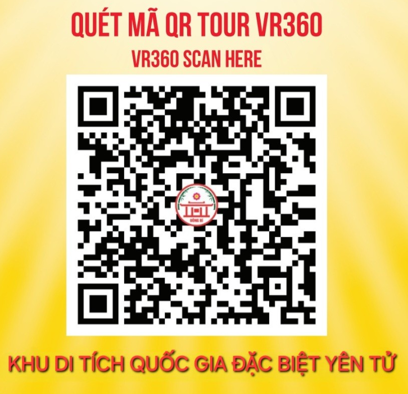 Mã QR truy cập bản đồ số hoá - công nghệ thực tế ảo VR 360° tại khu di tích và danh thắng Yên Tử