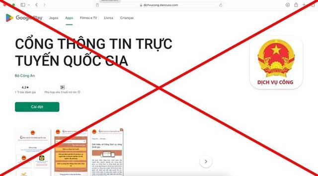 Giả mạo website của Bộ TT&TT để lừa đảo, đánh cắp thông tin