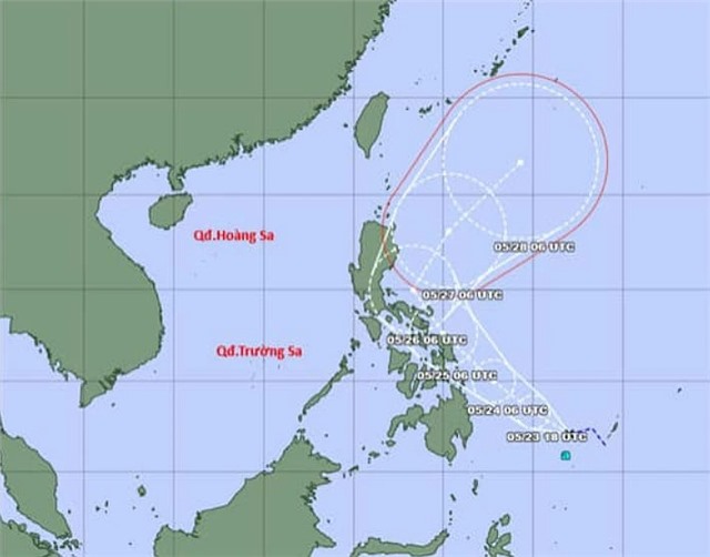 Xuất hiện áp thấp nhiệt đới gần Biển Đông có thể mạnh thành bão