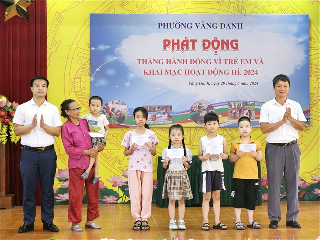 Phường Vàng Danh phát động Tháng hành động vì trẻ em và các hoạt động Quản lý, giáo dục thiếu nhi hè năm 2024