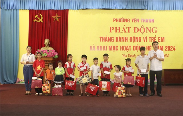 Phường Yên Thanh phát động Tháng hành động vì trẻ em và khai mạc hoạt động hè năm 2024