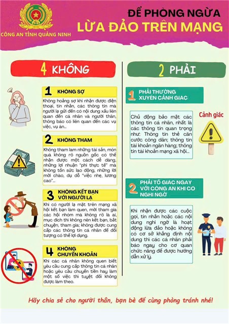 Để phòng ngừa lừa đảo trên mạng