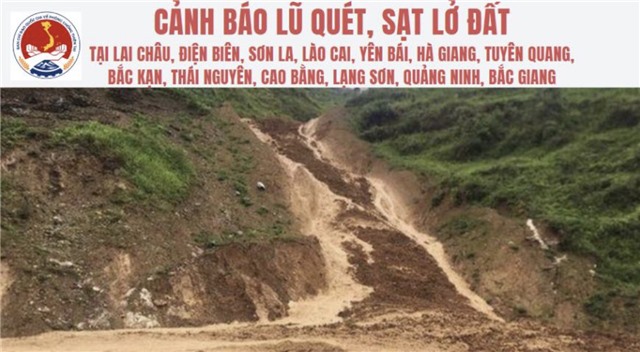 CẢNH BÁO LŨ QUÉT, SẠT LỞ ĐẤT KHU VỰC CÁC TỈNH BẮC BỘ