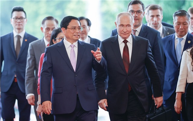 Chùm ảnh: Thủ tướng Phạm Minh Chính hội kiến Tổng thống Liên bang Nga Vladimir Putin