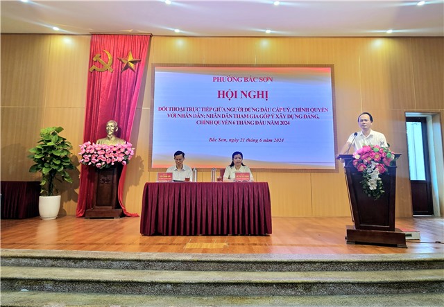Phường Bắc Sơn đối thoại trực tiếp giữa người đứng đầu cấp uỷ Đảng, chính quyền với Nhân dân