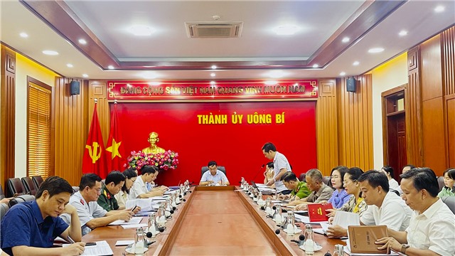 Giao ban giữa Thường trực Thành uỷ với Đảng ủy các xã,  phường 6 tháng đầu năm 2024