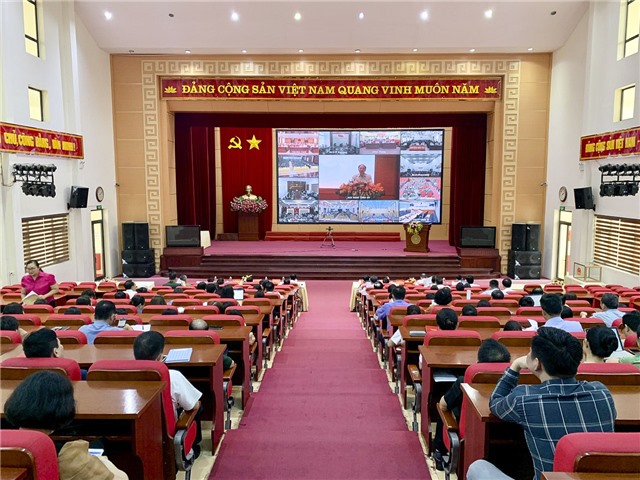 Thành phố Uông Bí dự Hội nghị trực tuyến thông báo kết quả Hội nghị lần thứ 9 BCH Trung ương Đảng khoá XIII