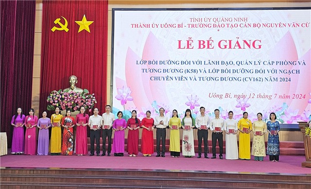 Bế giảng lớp Bồi dưỡng đối với lãnh đạo, quản lý cấp phòng và tương đương; lớp Bồi dưỡng đối với ngạch chuyên viên và tương đương năm 2024