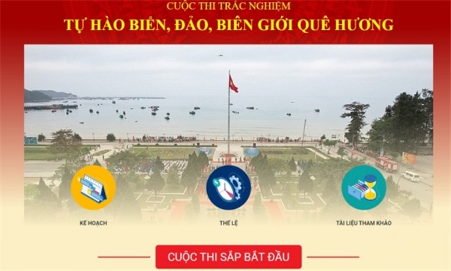 Từ 10h ngày 15/7 bắt đầu diễn ra Cuộc thi trắc nghiệm “Tự hào biển, đảo, biên giới quê hương”