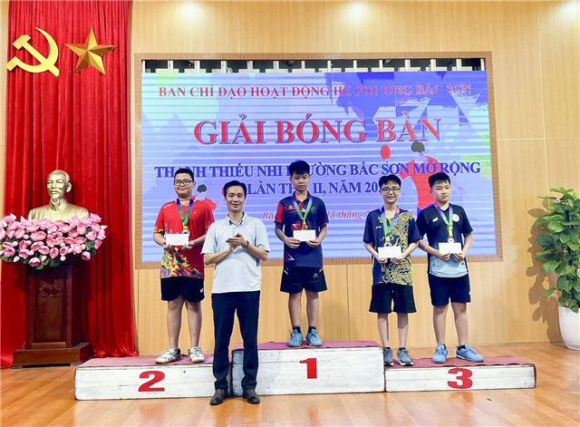 Giải bóng bàn thanh thiếu nhi phường Bắc Sơn mở rộng lần thứ II năm 2024