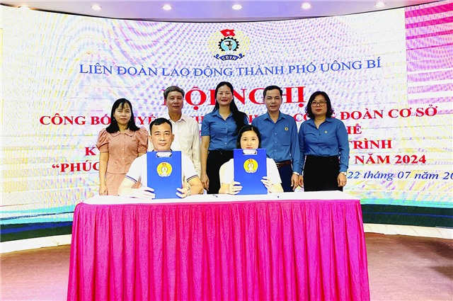 Công bố Quyết định thành lập Công đoàn cơ sở, ký thỏa ước lao động tập thể và thỏa thuận hợp tác chương trình “Phúc lợi cho đoàn viên công đoàn” năm 2024