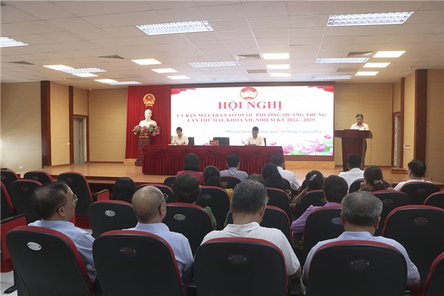 Hội nghị lần thứ 2 Uỷ ban MTTQ phường Quang Trung khoá XII, nhiệm kỳ 2024-2029