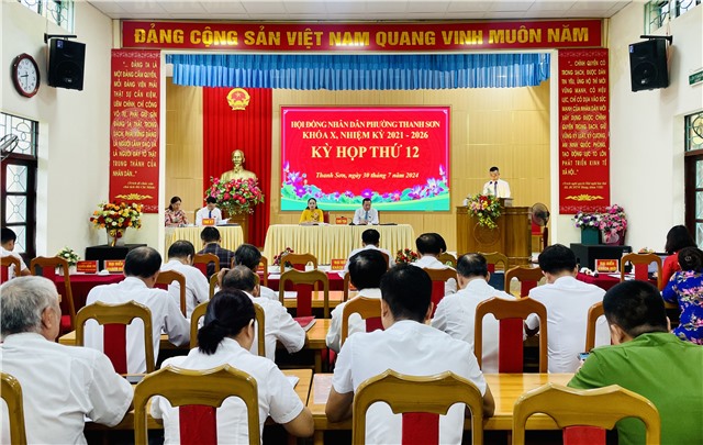 Kỳ họp thứ 12, HĐND phường Thanh Sơn khoá X, nhiệm kỳ 2021-2026