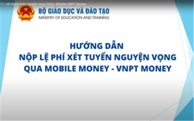 Hướng dẫn nộp lệ phí xét tuyển đại học năm 2024 kênh thanh toán di động