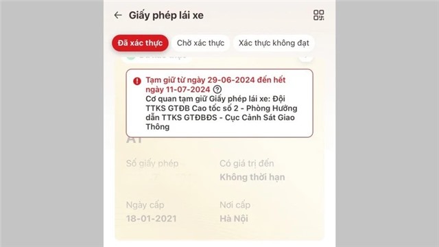 Tước giấy phép lái xe trên môi trường điện tử là như thế nào?