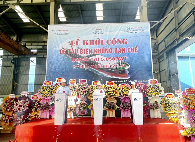 Công ty TNHH vận tải Việt Thuận khởi công Dự án đóng mới 06 tàu biển không hạn chế 